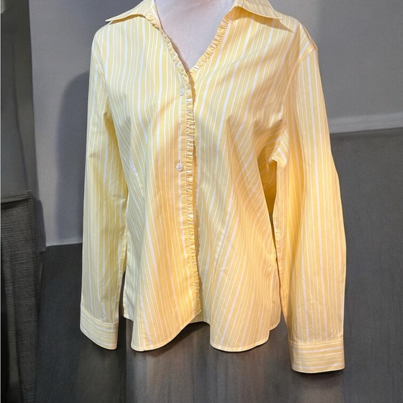 Orvis Tops - Orvis Yellow Button Down Shirt Relaxed Notched Collar